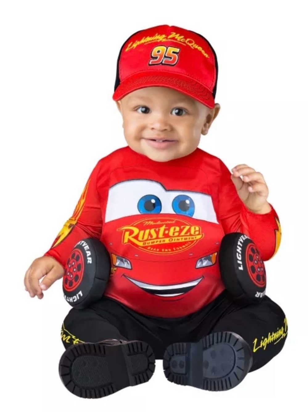 Disney Lightning McQueen Red & Black Toddler Costume with Cap